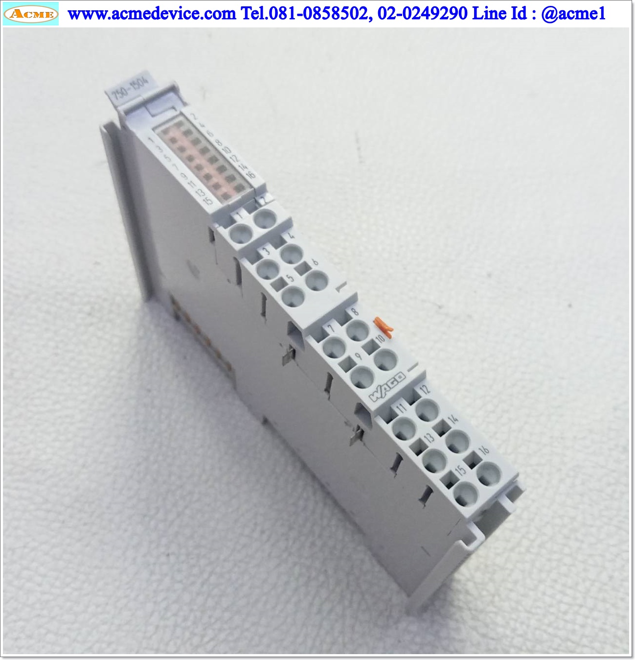 PLC Wago รุ่น 750-1504, Voltage 24Vdc, 0.5A, 16-Channel Digital Output