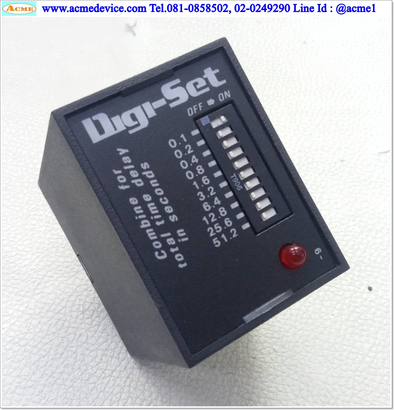 Timer SSAC รุ่น TDML120AL, Range 0.1-102.3 sec, 120Vac, 8 Pin