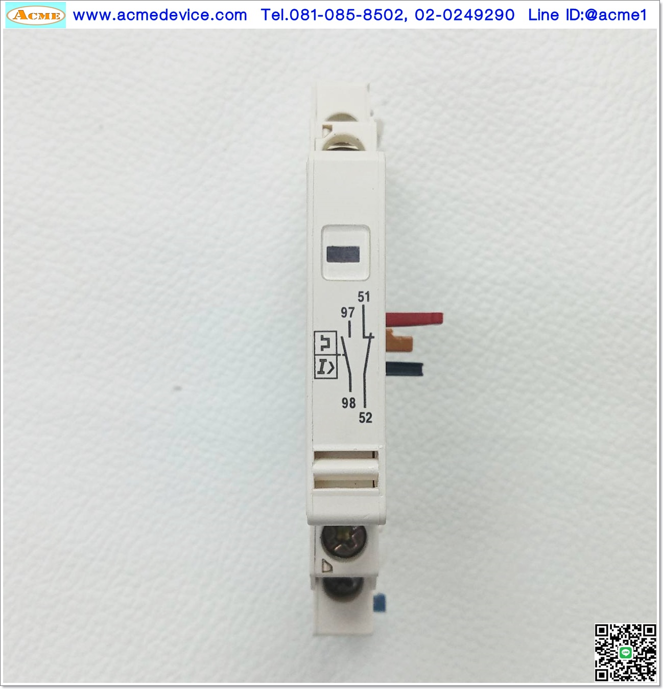 Motor Circuit Breaker Telemecanique รุ่น GV2-P01, Current Rating 0.1-0.16A , 690V, 6kV, 3Poles, + GVAD1001