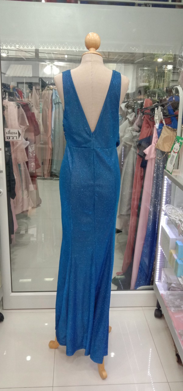 (PRE-LOVED) ยาวแขนกุดสีน้ำเงิน (XL) มือ2