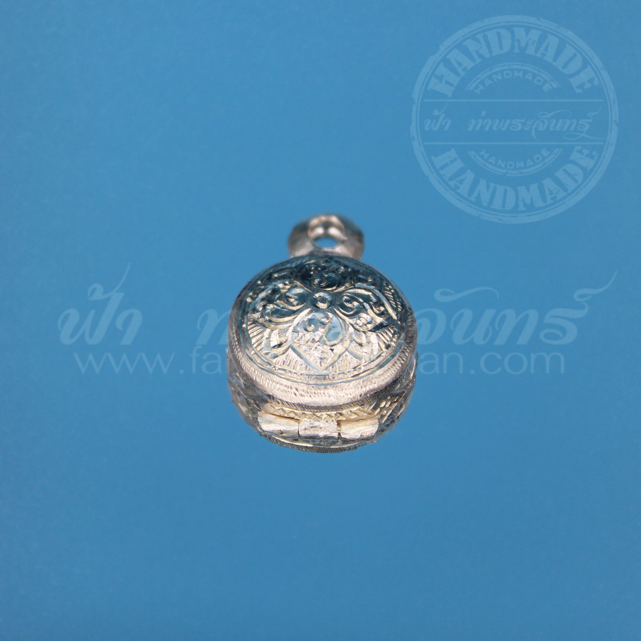 ตลับลูกอม ปิดหลัง เงินแกะลาย 92.5%