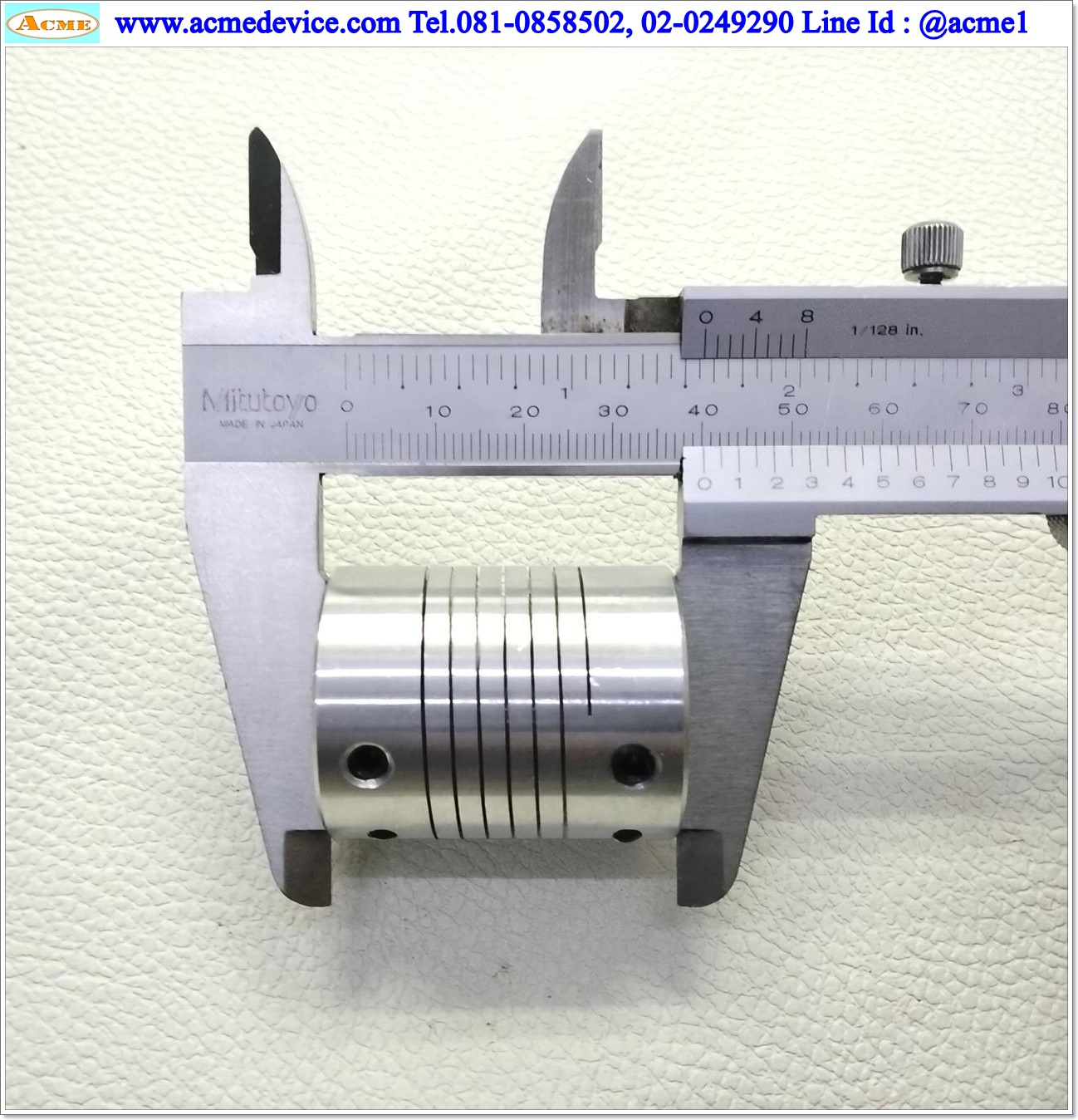 Coupling Aluminum ขนาด ID 6/14 mm, OD 32mm, L 40mm