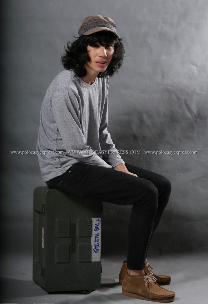 เสื้อยืด สีเทาท็อปดาย คอกลม แขนยาว Size 4XL
