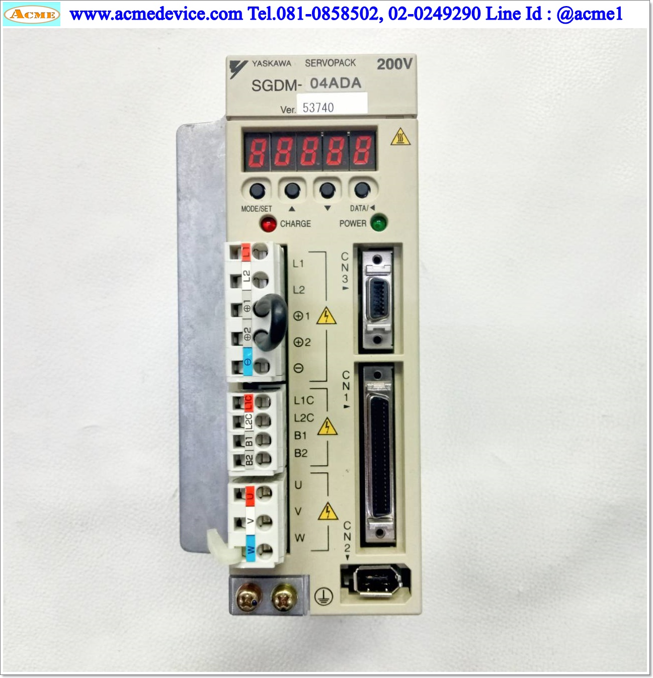 Servo Drive Yaskawa รุ่น SGDM-04ADA & Motor SGMAH-04AAA21, 400w