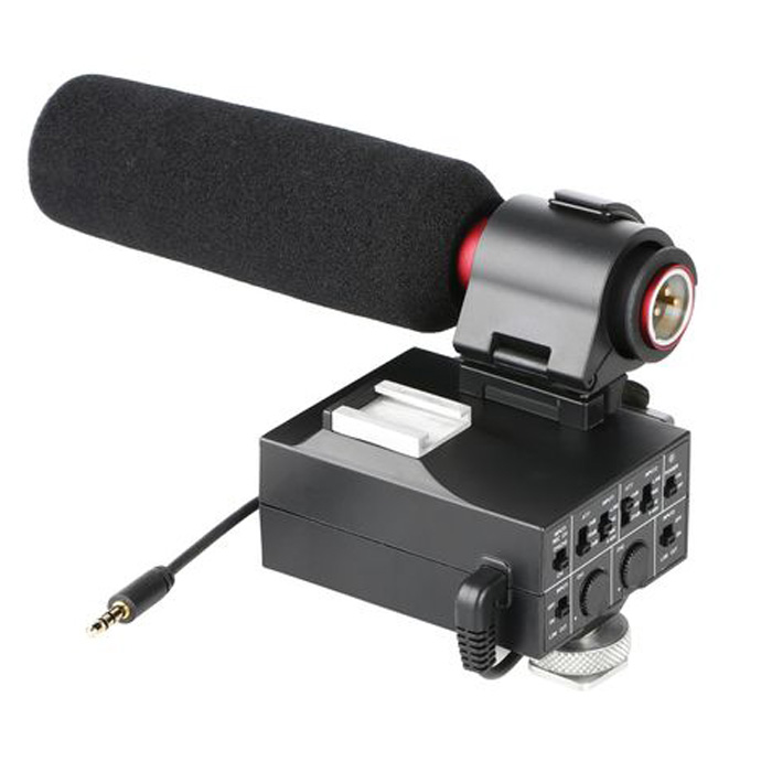 Saramonic MixMic - Shotgun Microphone with Integrated 2-Channel XLR Audio Adapter for DSLR Cameras & Camcorders รับประกันศูนย์ไทย 1 ปี