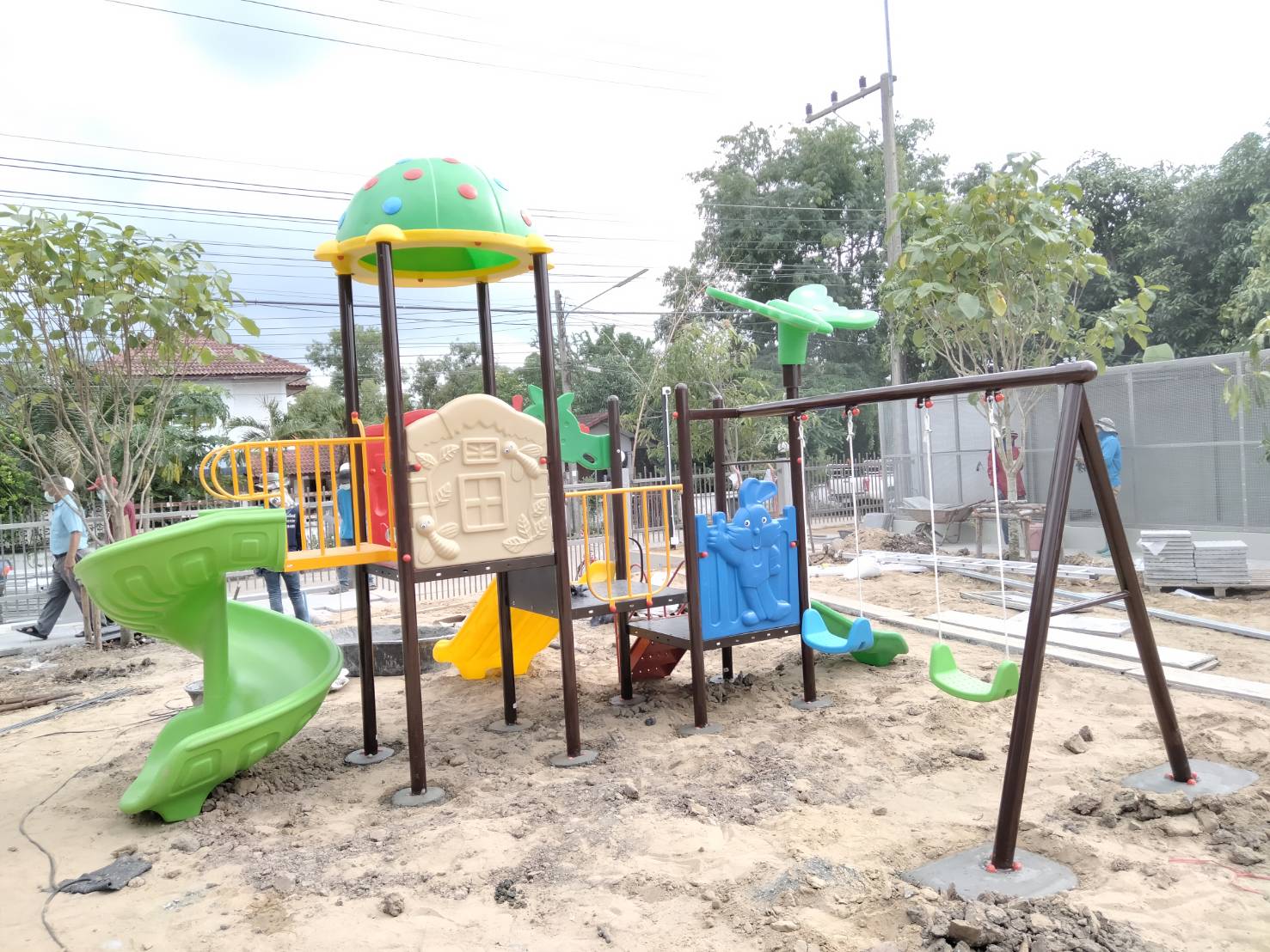 เครื่องเล่นสนาม ชุด เต่าทองนอนน้อย (สีเขียว) เครื่องเล่นสร้างความสุข