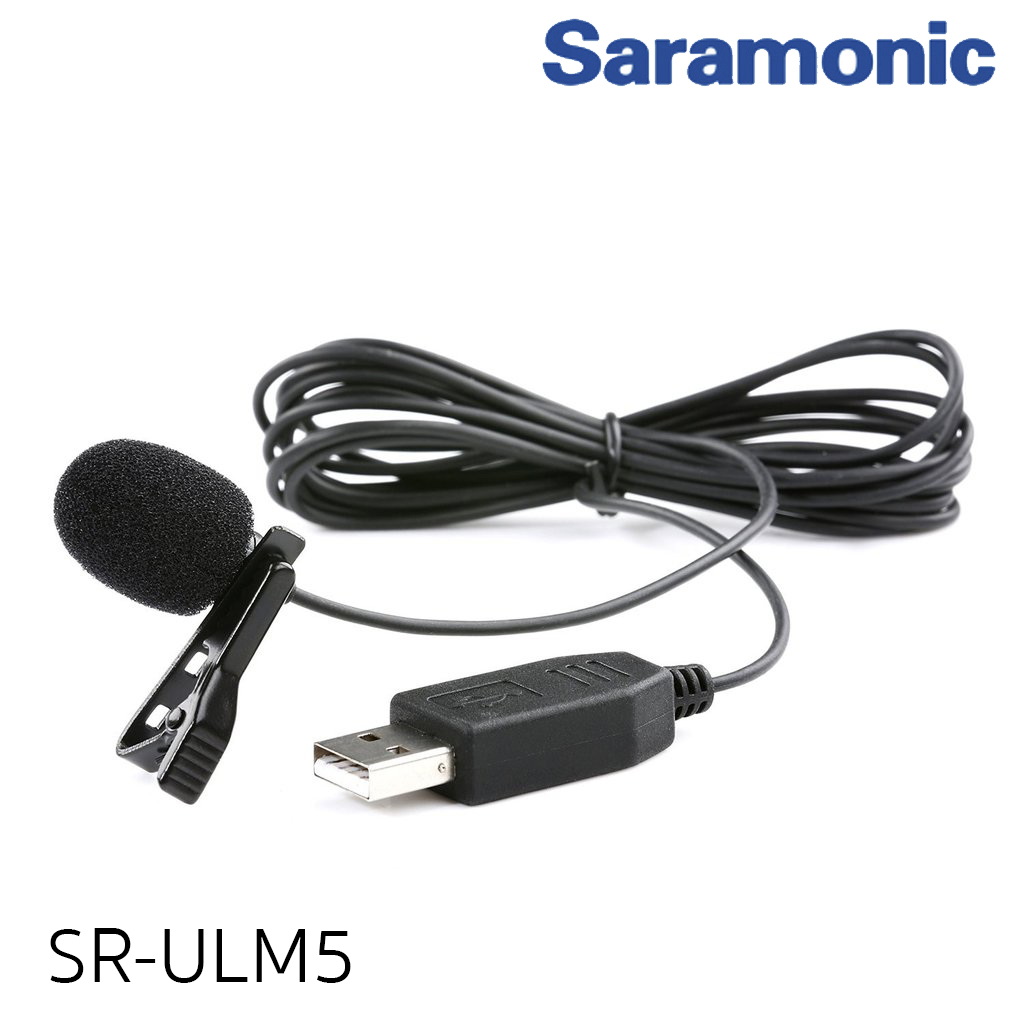 Saramonic SR-ULM5 USB Lavalier Clip-on Computer Microphone for PC & Mac Book