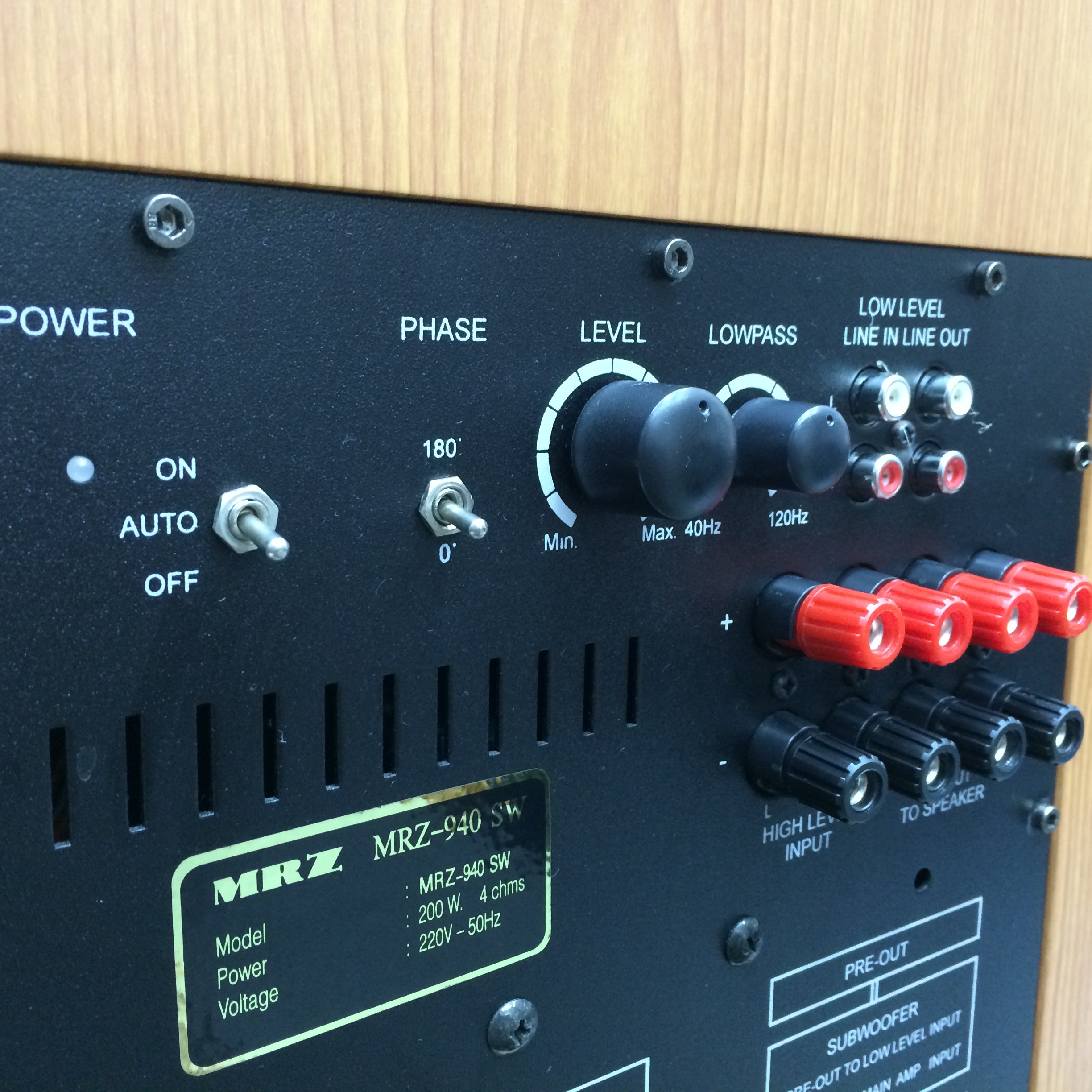 ซับวูฟเฟอร์ 10 นิ้ว MRZ-940SW 10" Subwoofer