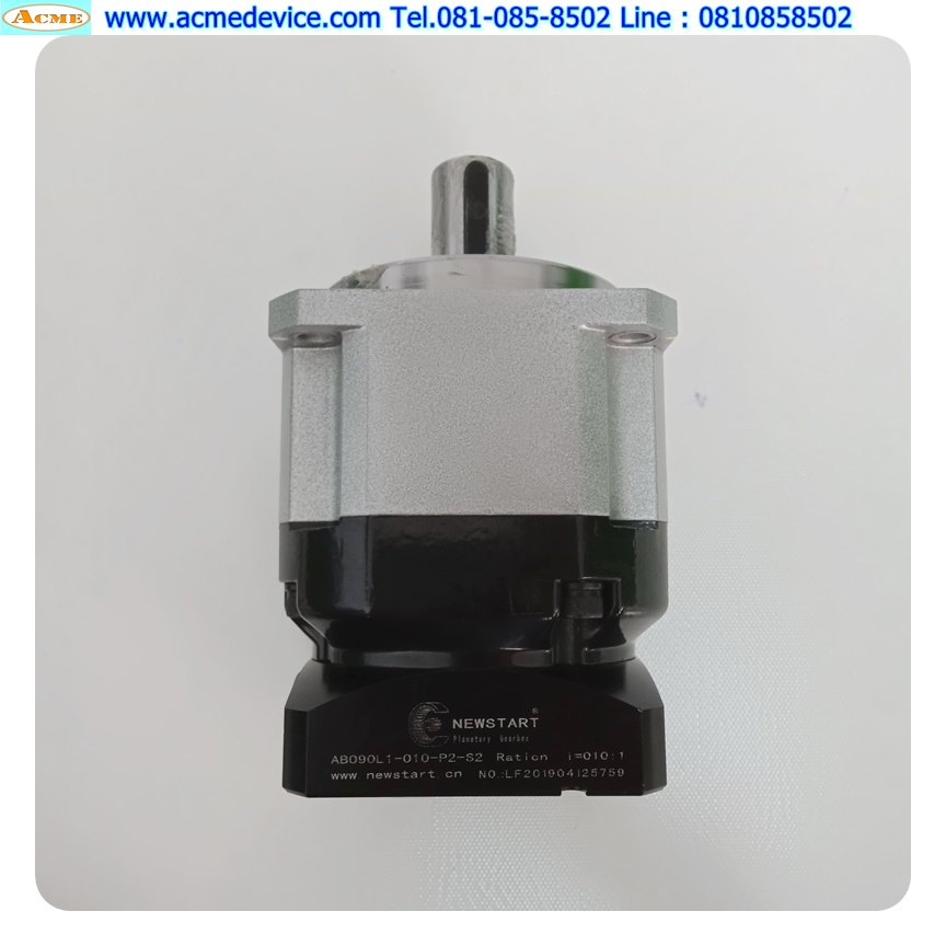 Gear Head Newstart รุ่น AB090L1-010-P2-S2, Ratio 10:1 (เพลาเข้า 19 mm. ออก 22 mm.), for 750w (A)