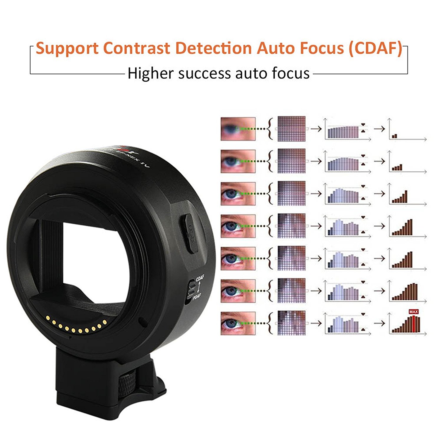 Viltrox EF-NEX IV Enfoque Automático Lente Adaptador para Canon EOS EF EF-S lente de Sony NEX E Full Frame A7 A7R A6000 A7SII A6300 NEX-7