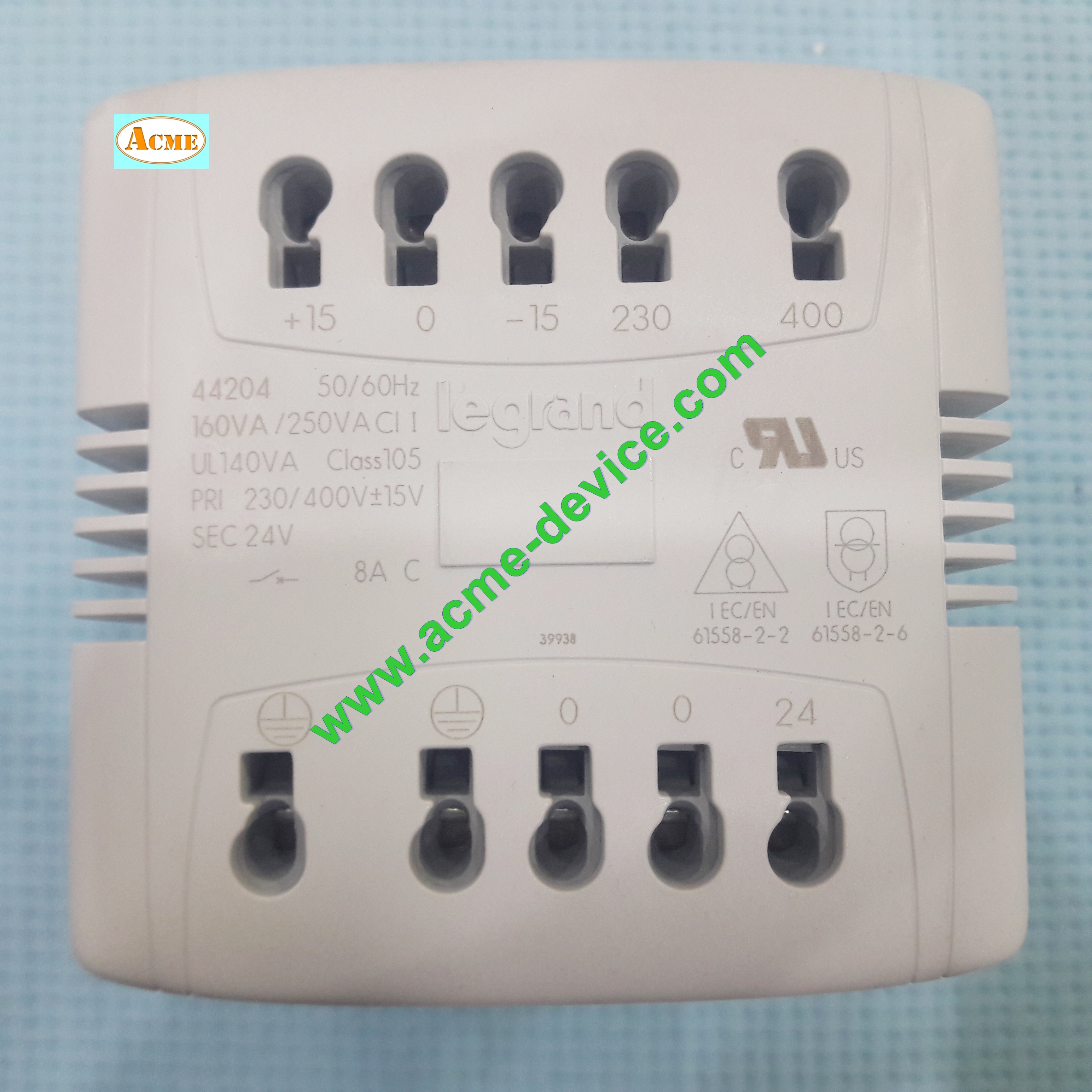 Transformer legrand รุ่น 44204, Pri.230/400V, Sec. 24V, 8A, 160VA