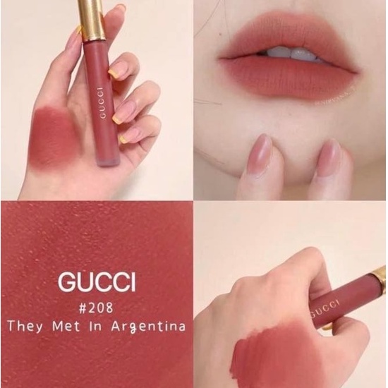 ลิปสติกกุชชี่ GUCCI Rouge Liquid Matte Lipstick #208