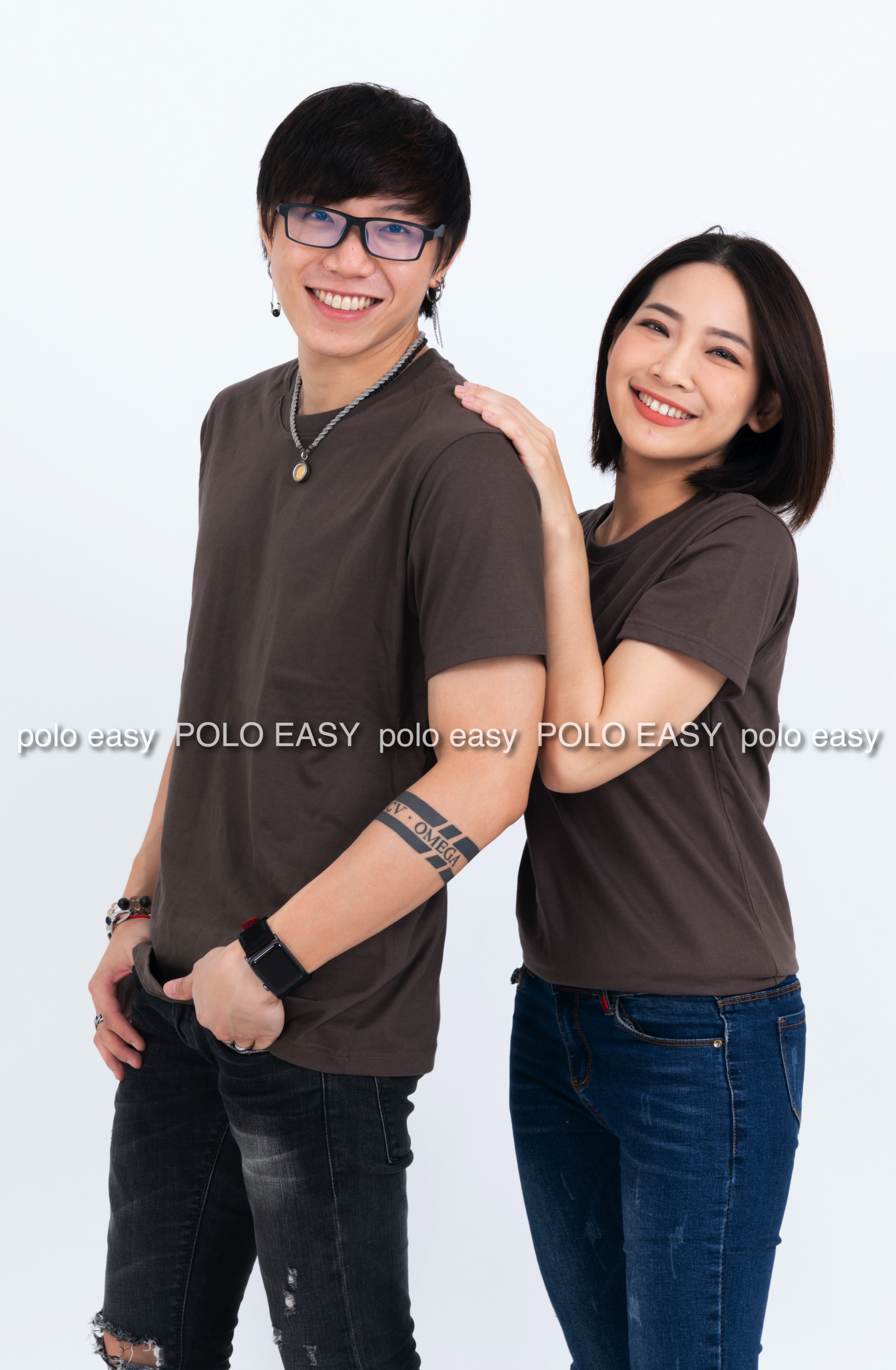 4XL เสื้อยืด สีเทาเข้ม คอกลม แขนสั้น Size 4XL