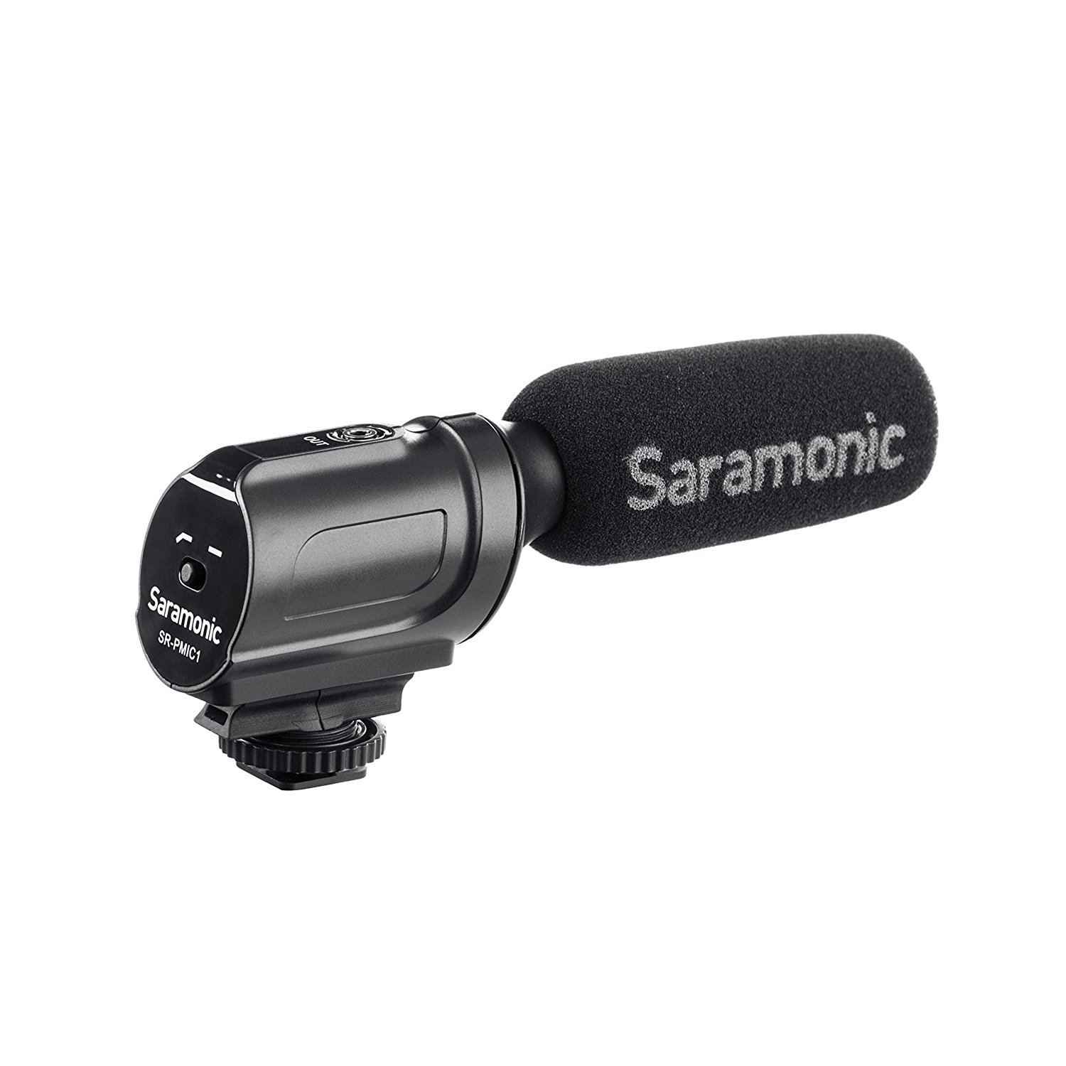Saramonic SR-PMIC1 Super-Cardioid Unidirectional Condenser Microphone with Integrated Shockmount, Low-Cut Filter & Battery-Free Operation for DSLR Cameras & Camcorders