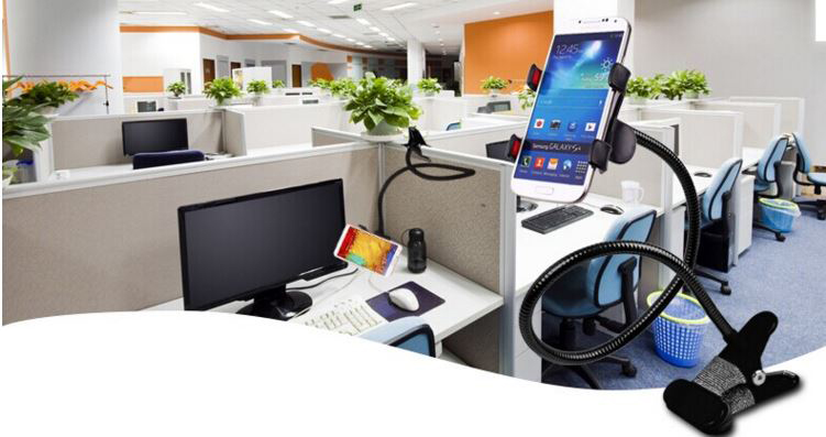 ที่หนีบ/ยึด มือถือ SmartPhone สีดำ (แถมฟรีที่ติดกระจกในรถ)