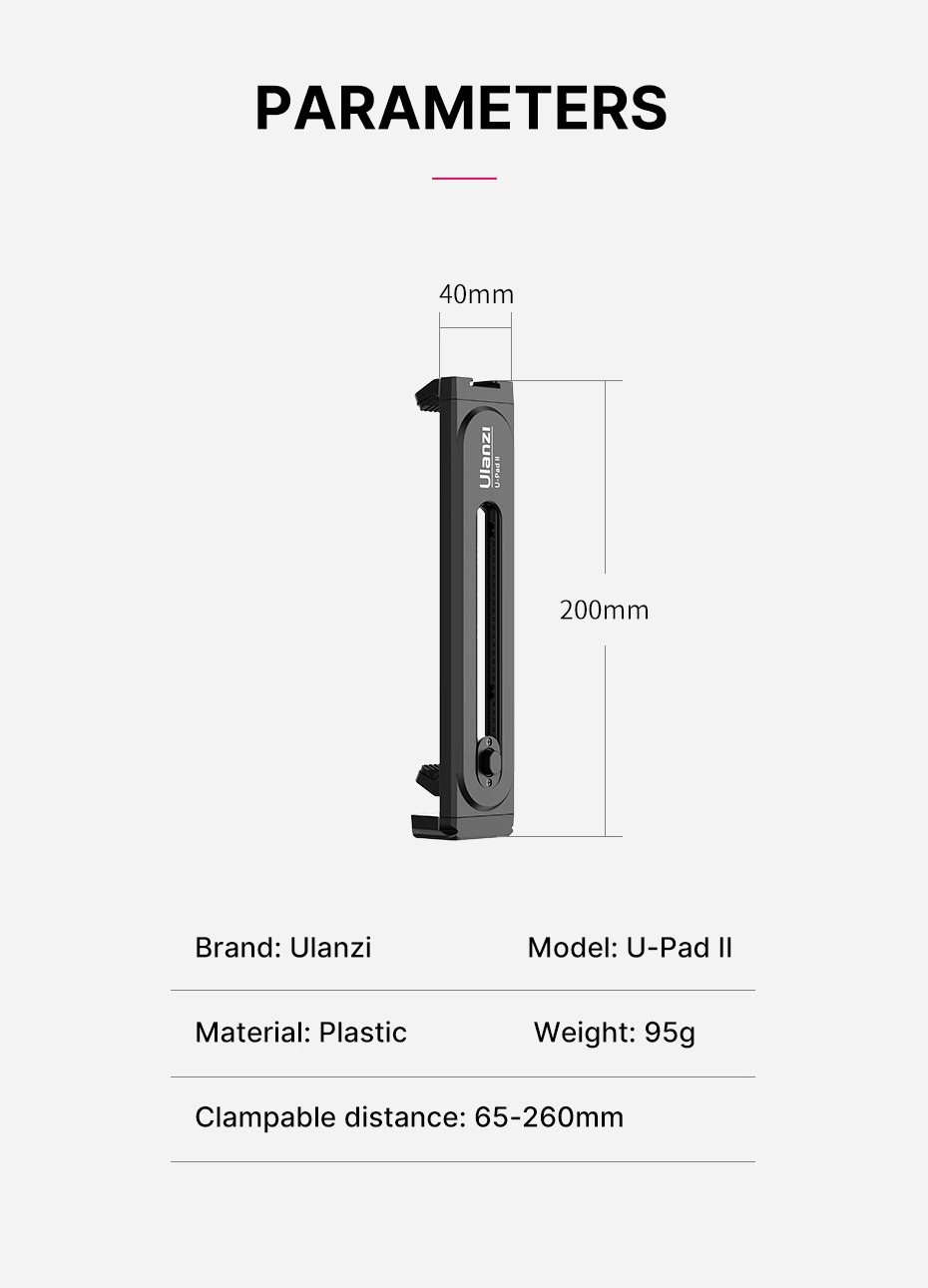 Ulanzi U Pad II หัวจับTablet มือถือ สำหรับต่อเข้ากับขาตั้งกล้อง มีช่องต่อHotshoeต่อไมค์หรืออุปกรณ์เสริม