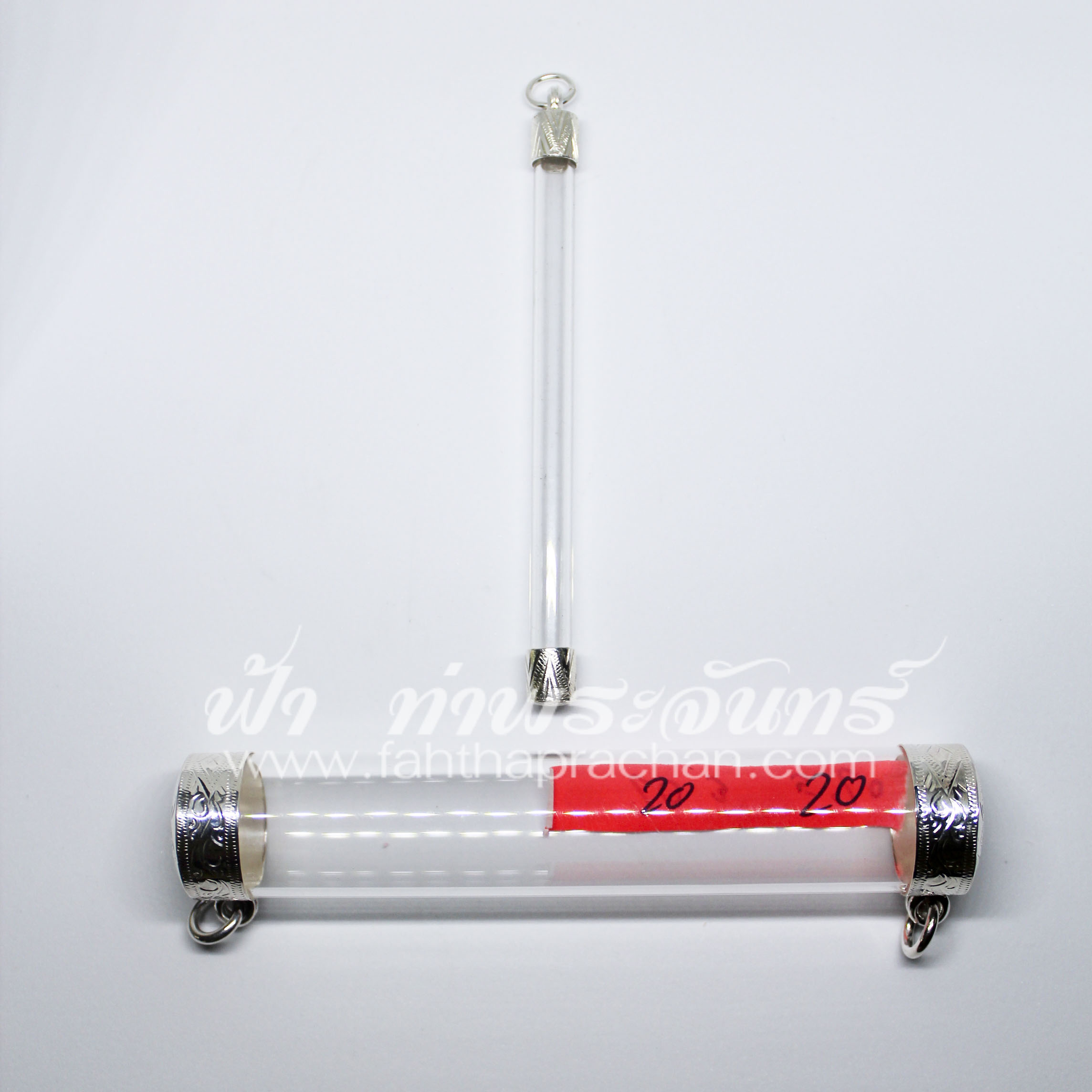 หลอดตะกรุดฝาสวม เงินแท้ 90%