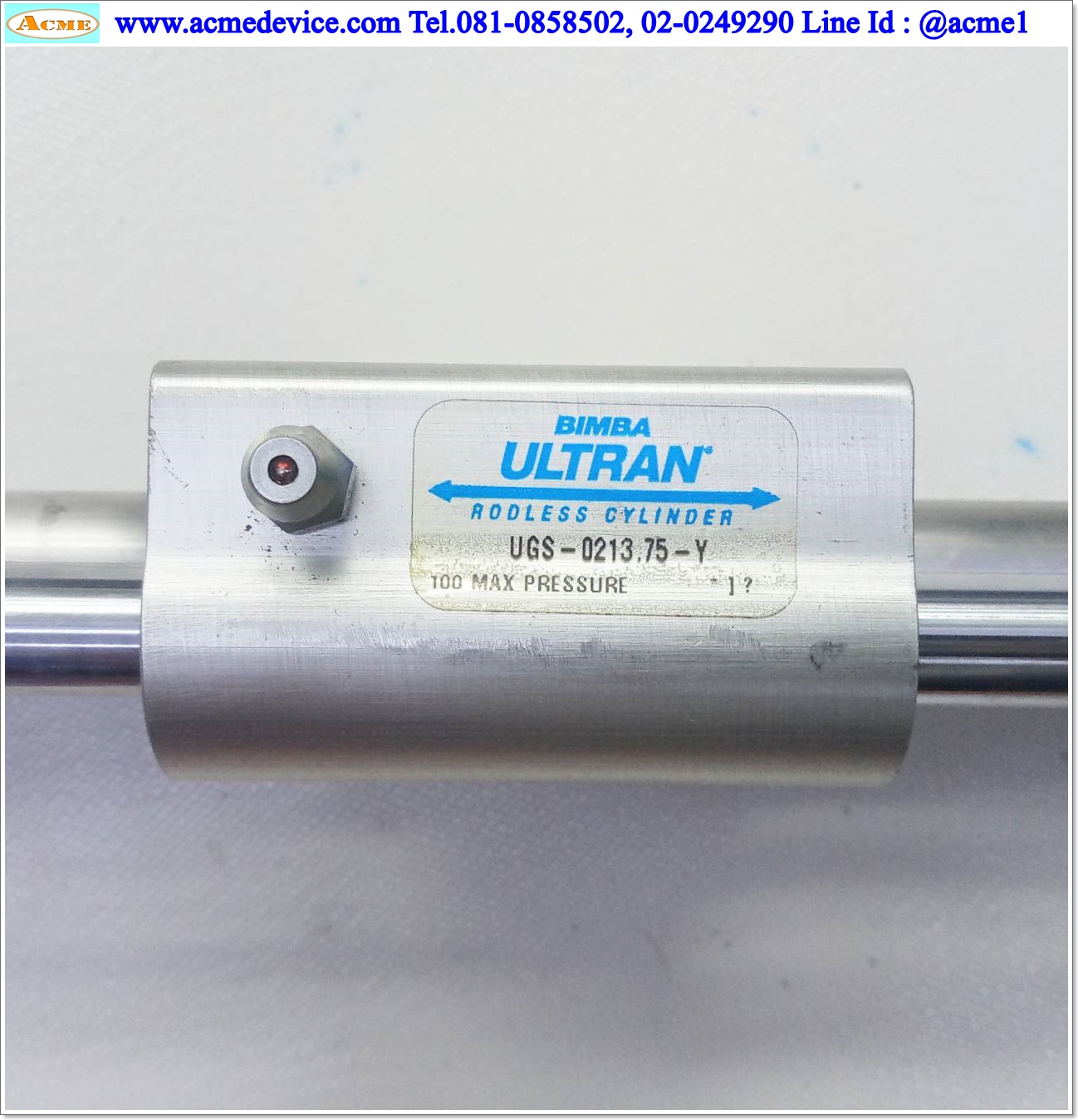 Rodless Bimba รุ่น UGS-0213.75-Y, Bore 9/16", Stroke 13.75"