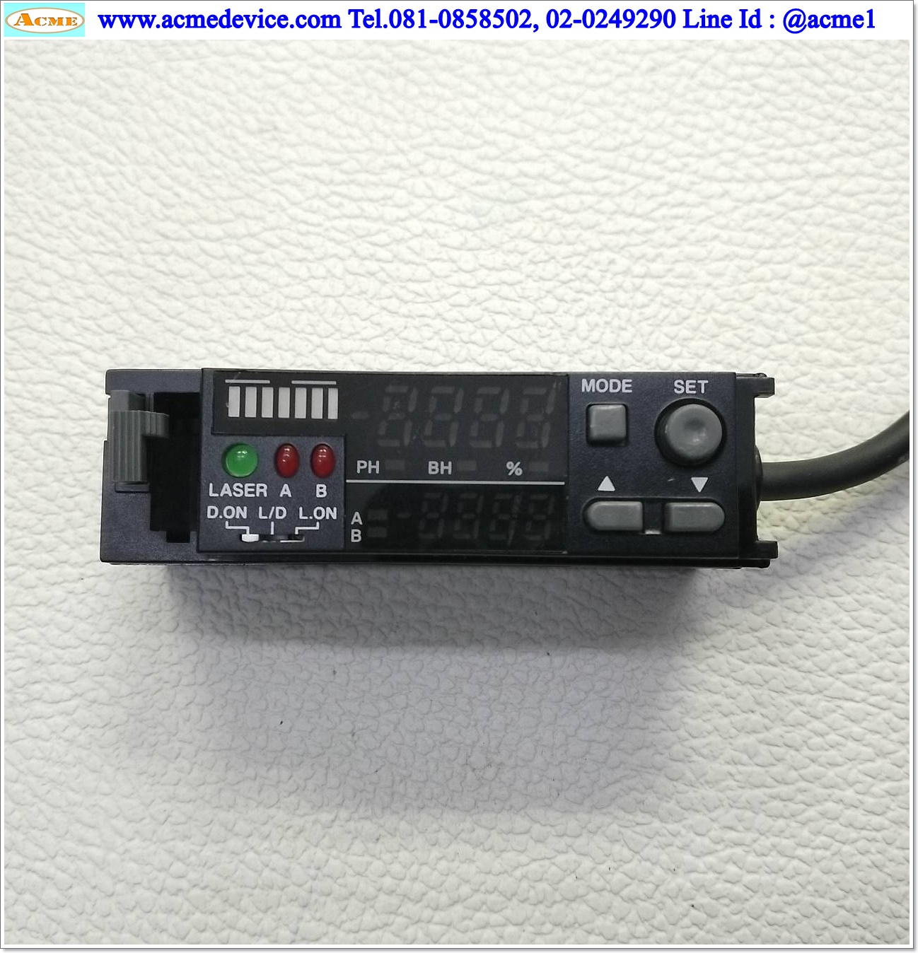 Laser Keyence รุ่น LV-21A + LV-H37, NPN ละเอียด 50 micron (ไม่มีฝาปิด)