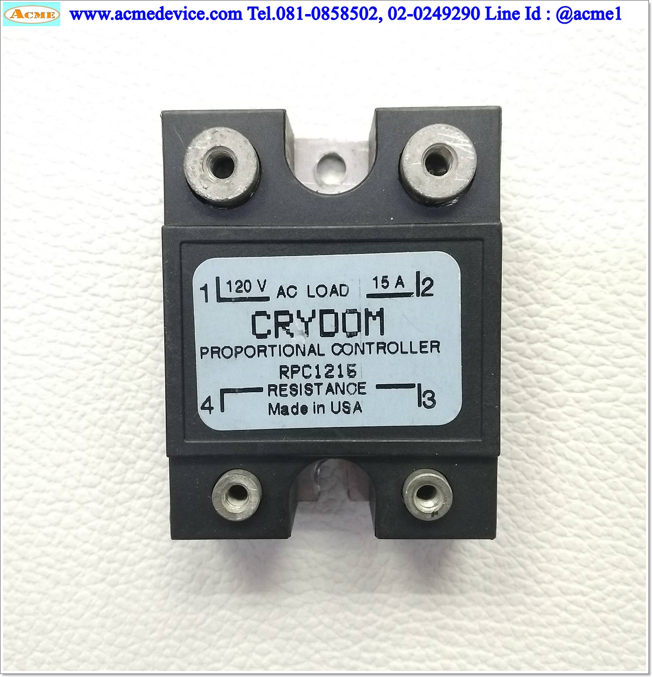 Solid State Crydom รุ่น RPC1215, Variable Resistor 150Kohm, Output 120Vac, 15A