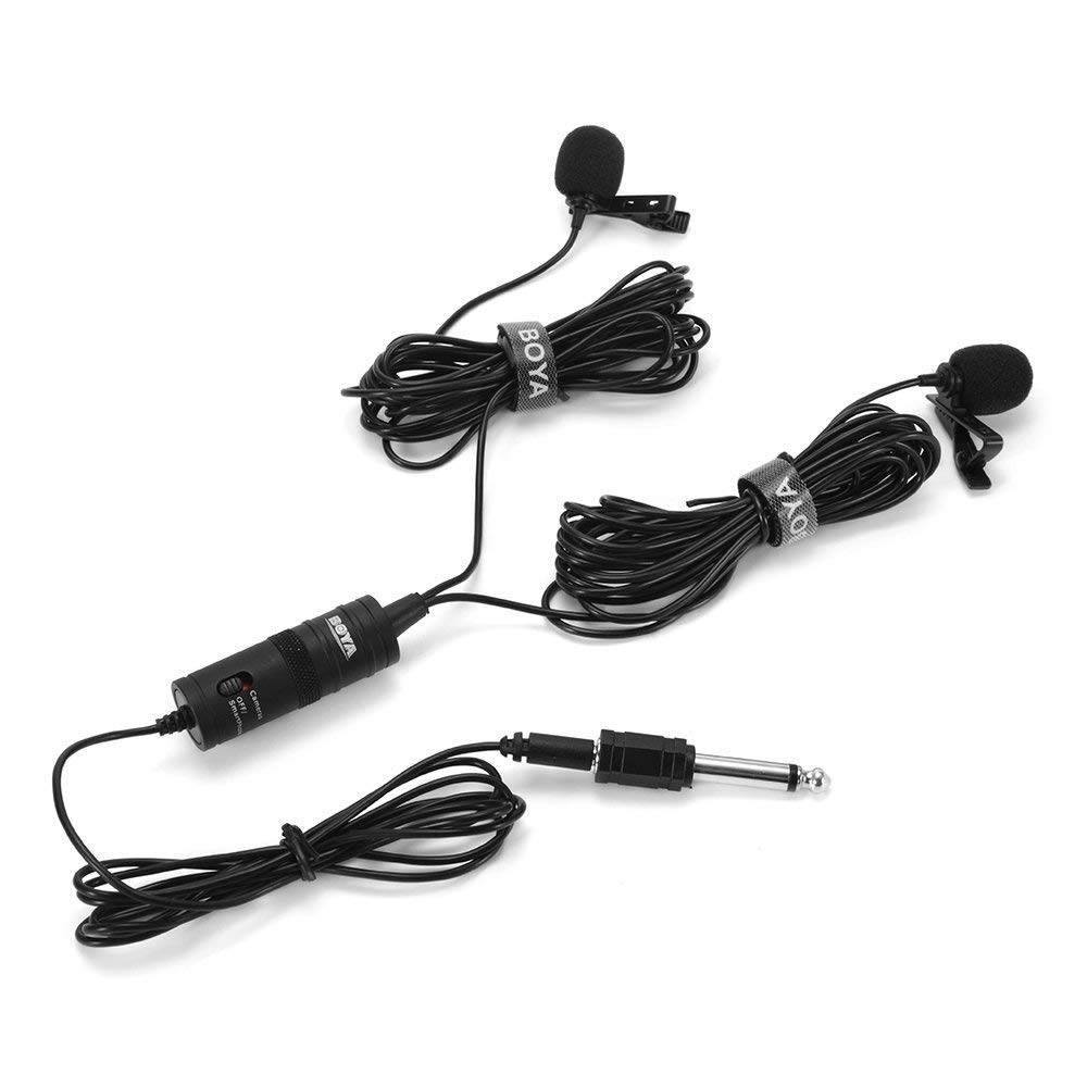 Microphone BOYA BY-M1DM Dual Omni-Directional Lavalier Mic รับประกันศูนย์ไทย 1 ปี