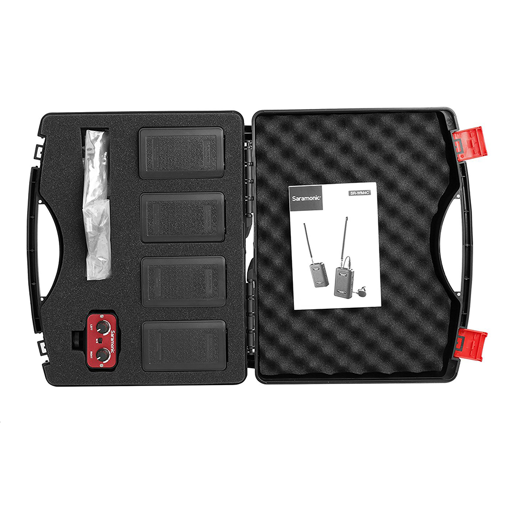 Saramonic Wireless VHF Lavalier Microphone Bundle with 2 Bodypack Transmitters, 2 Receivers, and 2-Ch Mixer for DSLR Cameras, Camcorders + More - 200'