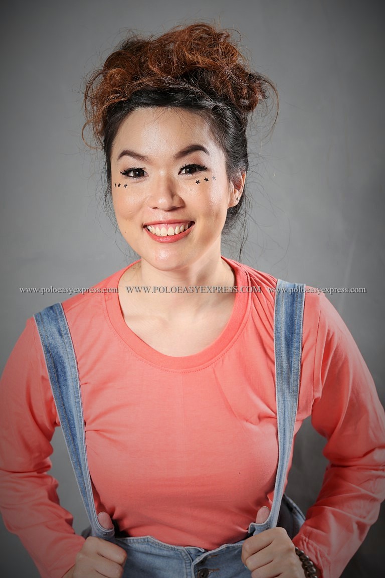 เสื้อยืด สีโอลด์โรส คอกลม แขนยาว Size M