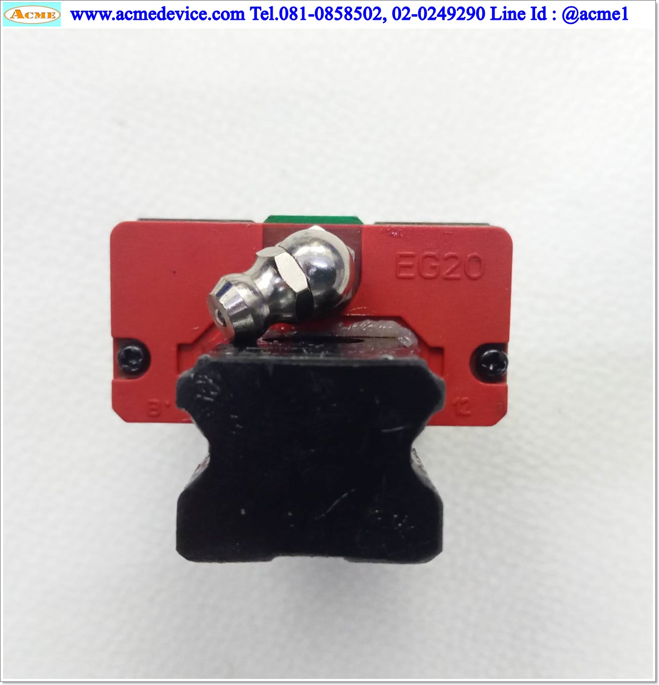 Linear Block and Rail Hiwin รุ่น EGH20, รางสไลด์ขนาด 20 mm x 95 mm. (ขาว)