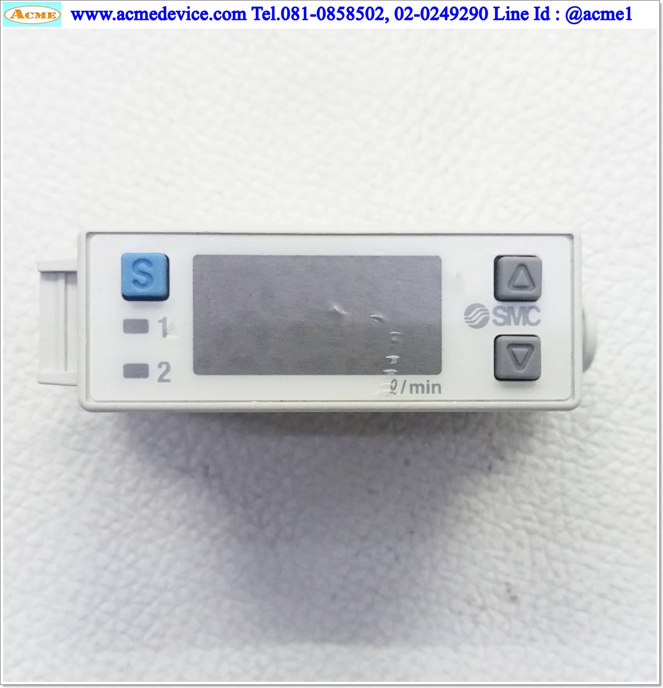 Flow switch SMC รุ่น PFM710-C6-E, 0.2 to 10 L/min, PNP, Analog out 1-5V