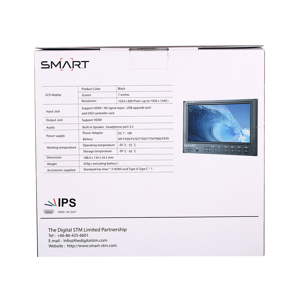 SMART ST799 HDMI( INOUT) 7 IPS Monitor รับประกันศูนย์ไทย1ปี