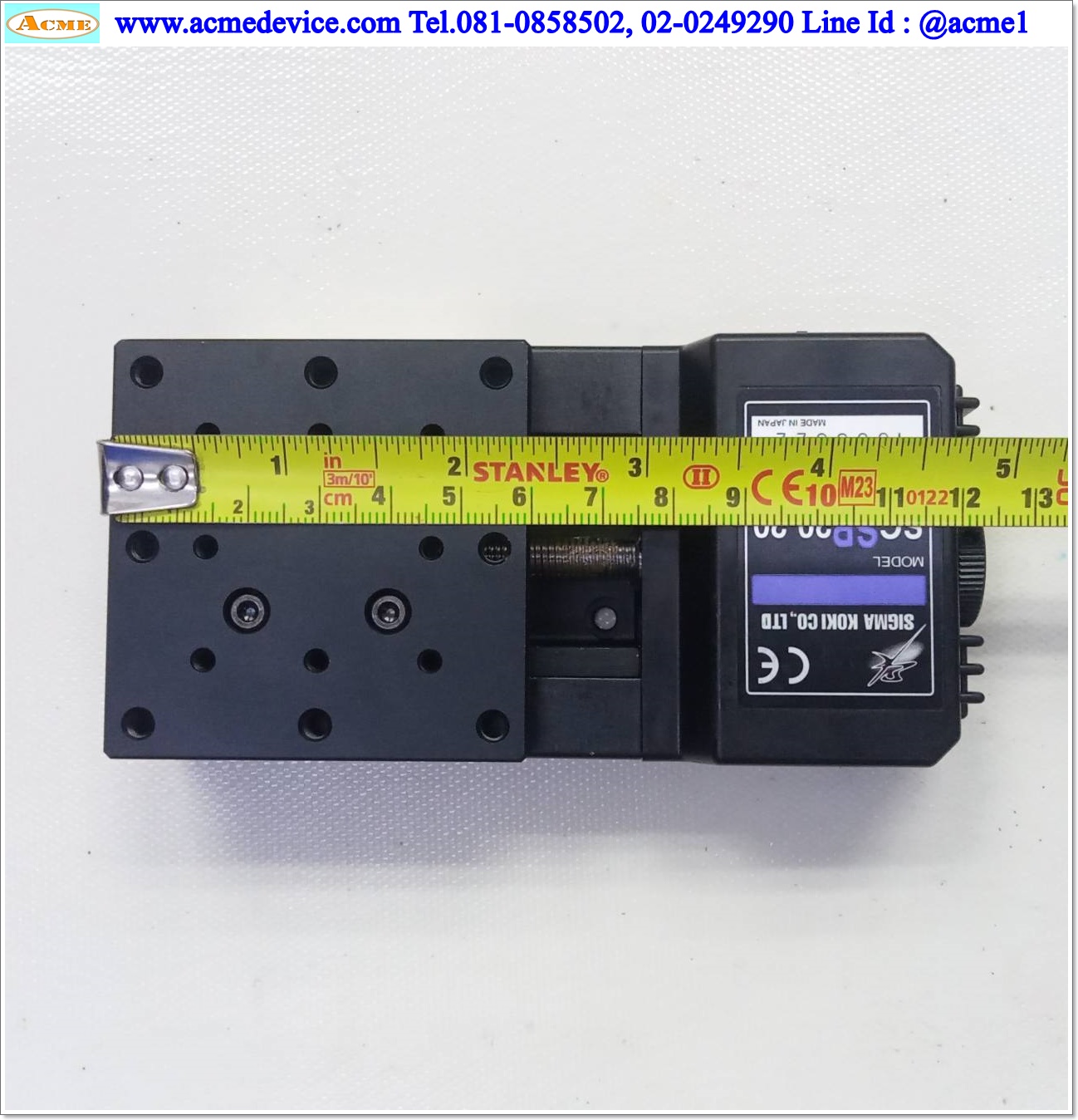 Linear Stage Sigma Koki รุ่น SGSP20-20, ขนาด 60 x 60 mm., Stroke 20 mm., Built-in Stepping 5-Phase, 0.66A, Motorized Stages