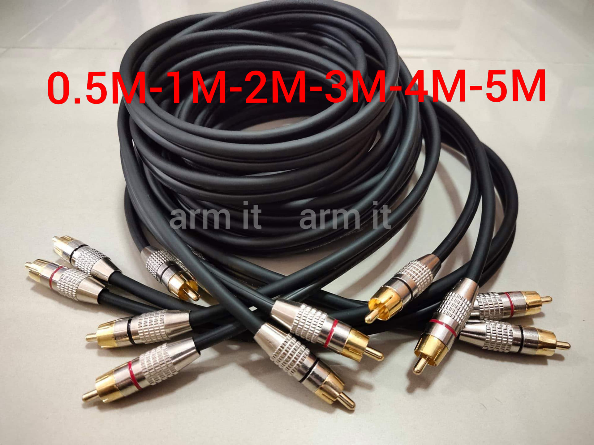 RCA อย่างดี สายของ Dynacom ขนาด 6mm. ทองแดงแท้ 0.5m- 5m