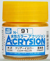ACRYSION N91 CLEAR YELLOW สีเหลืองใส สีทาหรือพ่นสุตรน้ำ