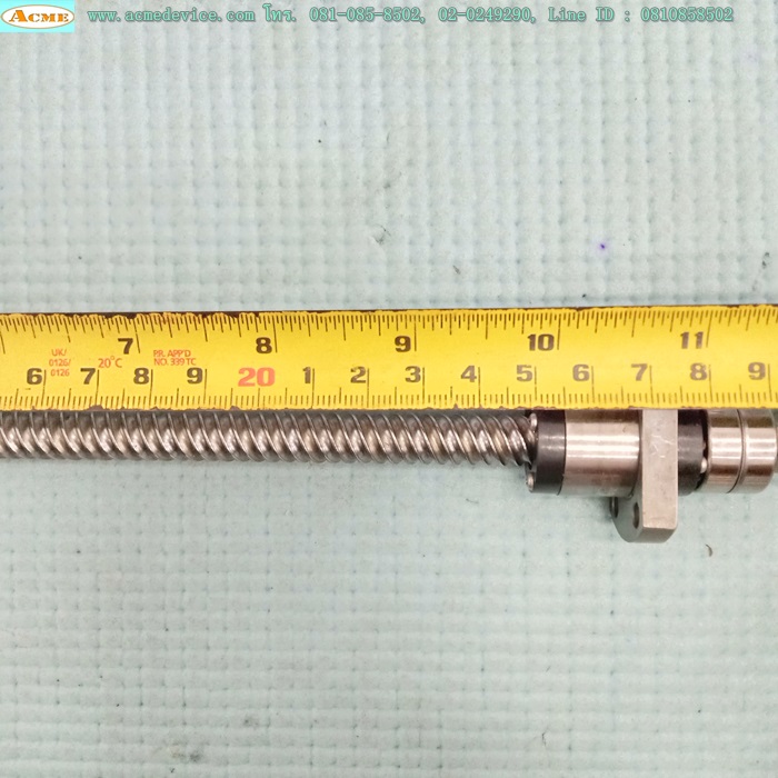 Ball Screw ขนาดเพลา 10 mm.x 385 mm., Stroke 250 mm., Pit 12 mm.
