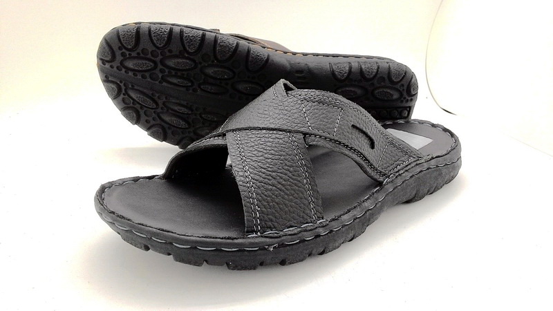 Leather sandals without backstrap (men)