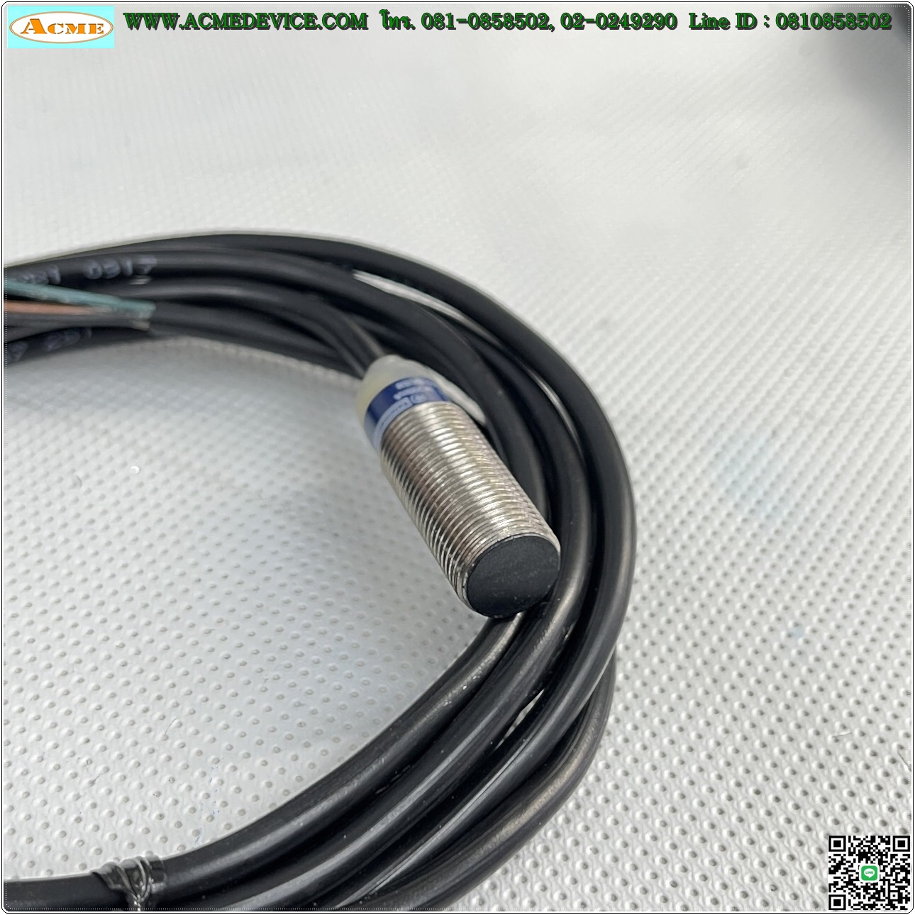 Proximity Telemecanique รุ่น XS112B3NAL2, M12, ระยะ 4mm, NPN, NO, 3Wire, Inductive