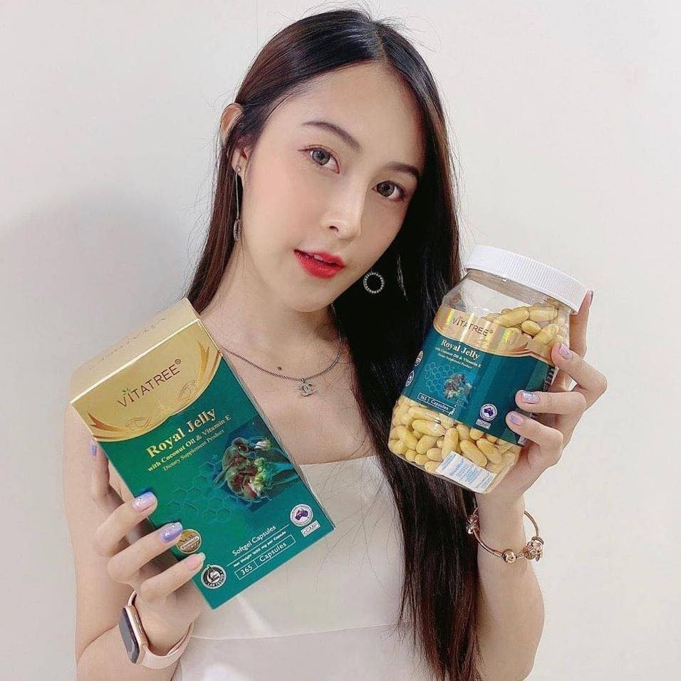 Super royaljelly นมผึ้งvitatreeนมผึ้งคุณภาพพรีเมียมแท้จากออสเตรเลีย 365 เม็ด ทาน1 ปี