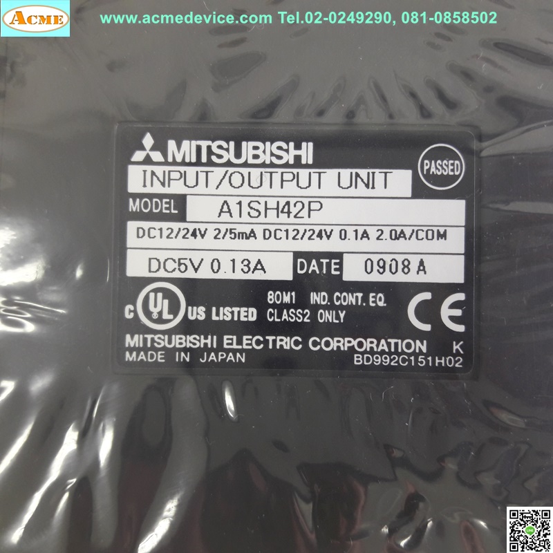 PLC Mitsubishi รุ่น A1SH42P, Input/Outpur Unit