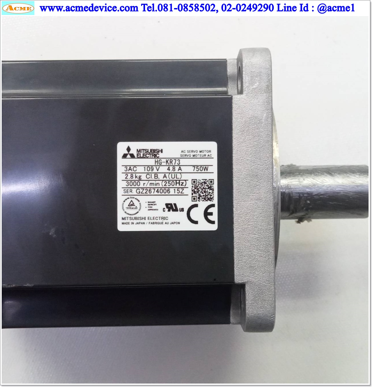 Servo Motor Mitsubishi รุ่น HG-KR73, 750W