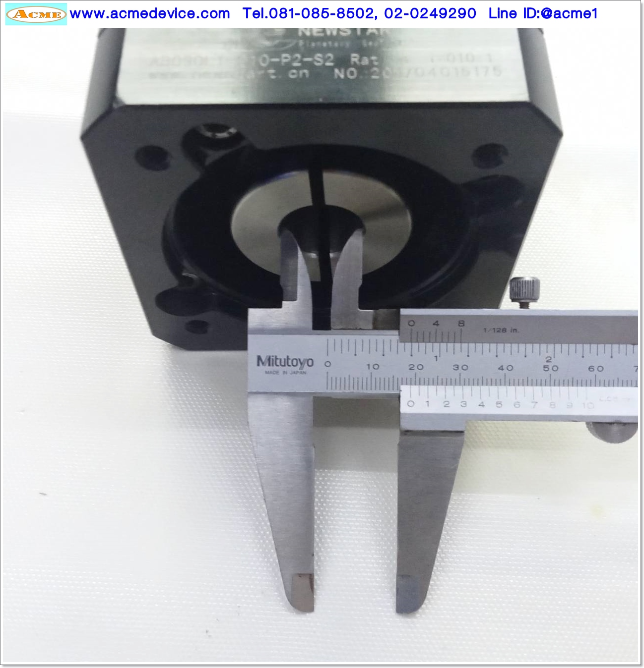 Gear Head Newstart รุ่น AB090L1-010-P2-S2, Ratio 10:1 (เพลาเข้า 19 mm. ออก 22 mm.) for 750w ( B )