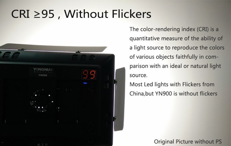 ไฟต่อเนื่องยี่ห้อYONGNUO LED Video Light รุ่น YN900 Bluetooth LED Video Light 3200K-5500K (ไม่รวมแบตและที่ชาร์จ)