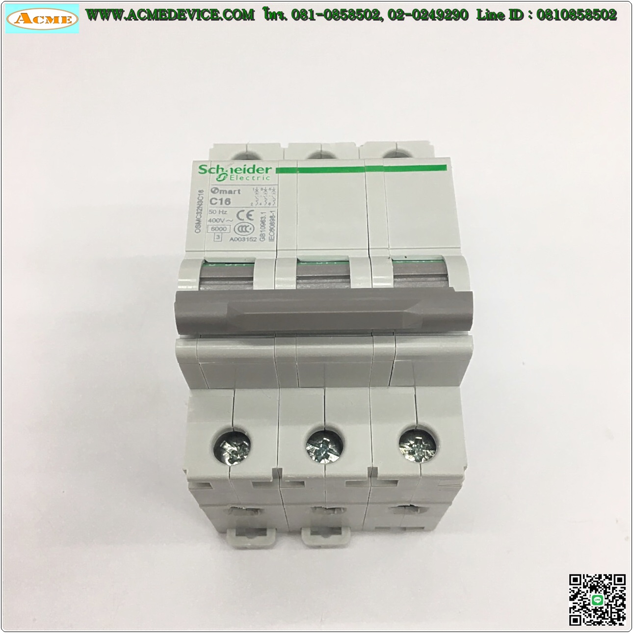 Breaker 3P Schneider รุ่น OSMC32N3C16, 16A