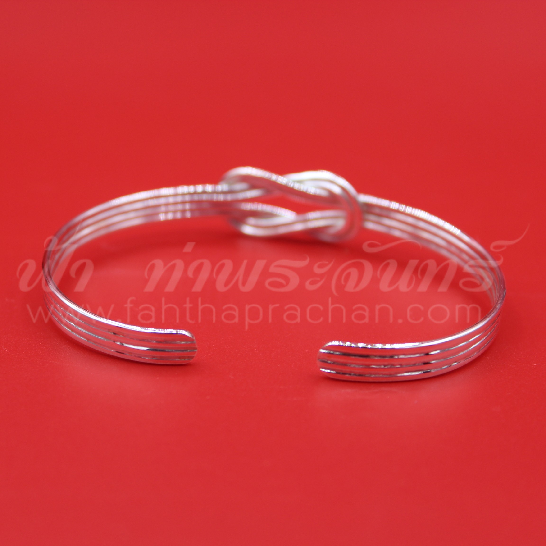 กำไลข้อมือเงินแท้ 92.5% ลายเกลียวกลม