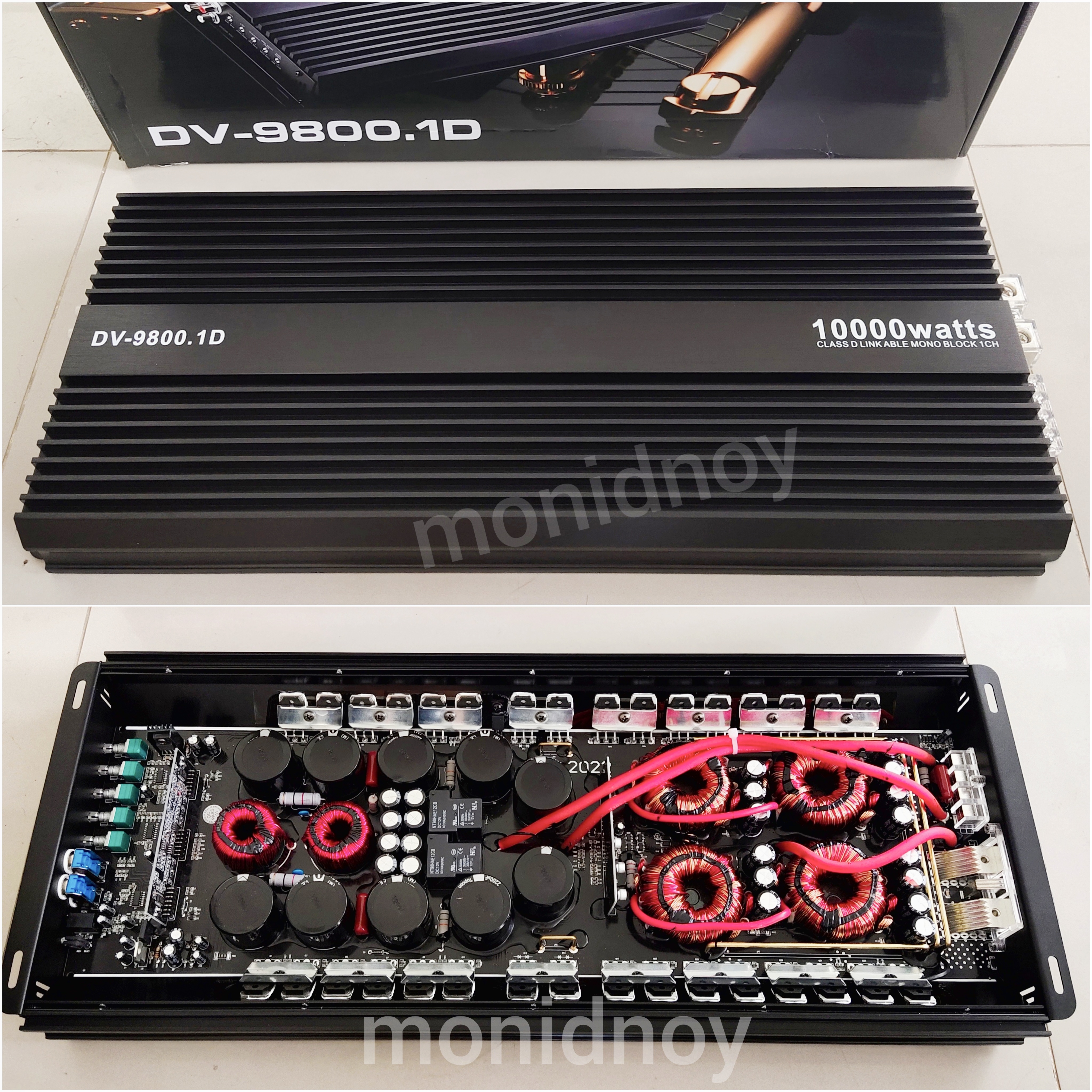 New พาวเวอร์ DV-9800.1D คาปา 200V มอตเฟตใหญ่ 15นิ้ว220 เบสหนักแน่น