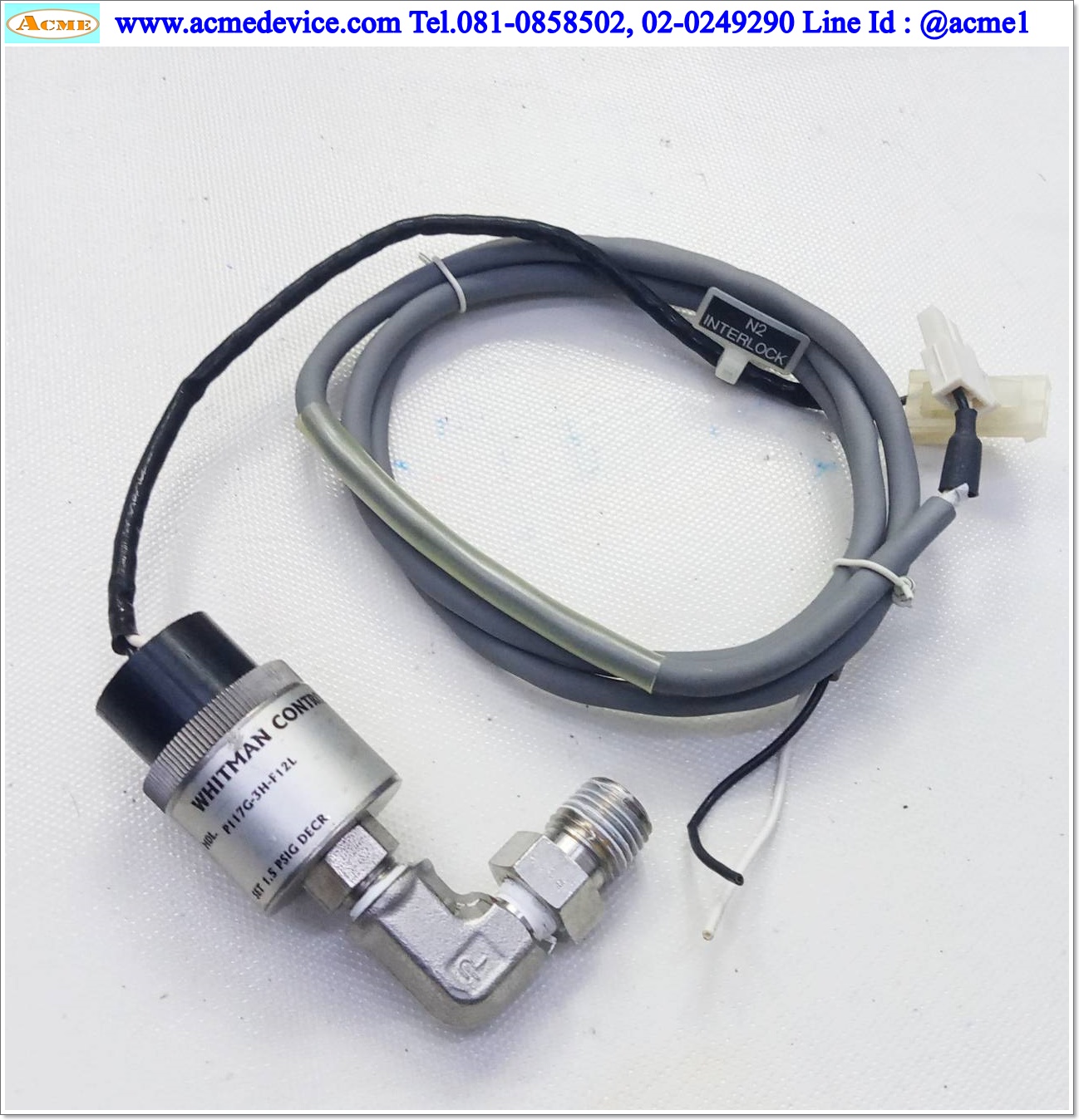 Vacuum Whitman รุ่น P117G-3H-F12L, 1.5PSIG (1.12Bar), 12", Output Contact, 1/8