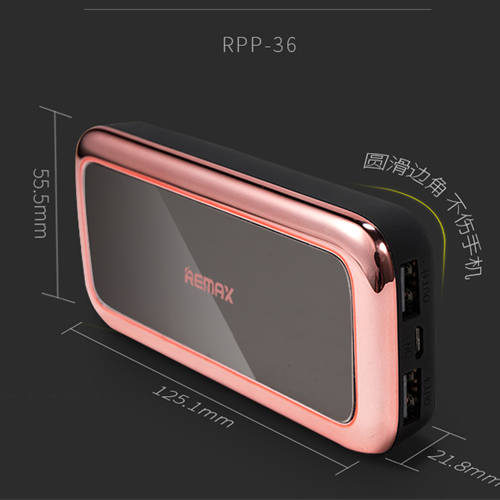 power bank remax Mirror 10000mAh สีทอง