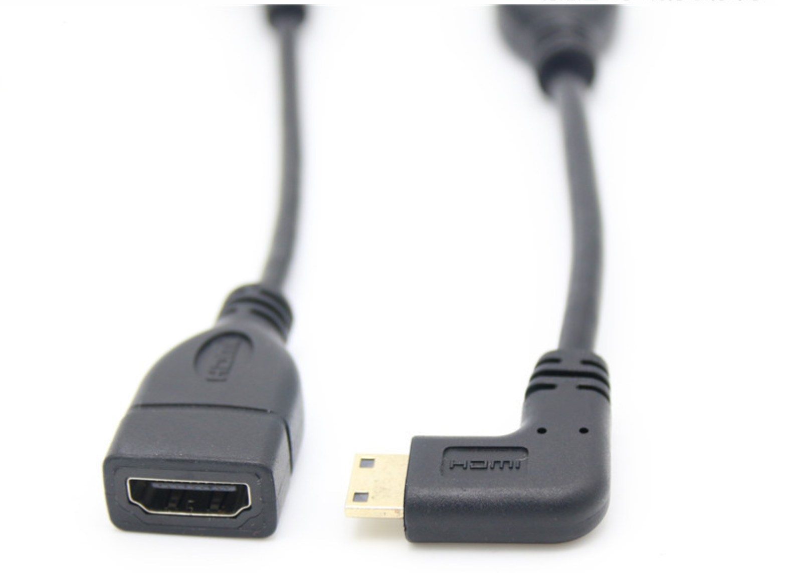 สายแปลง HDMI TO MicroHDMI&MiniHDMI ความยาว 15 cm แบบงอฉาก ราคาถูก