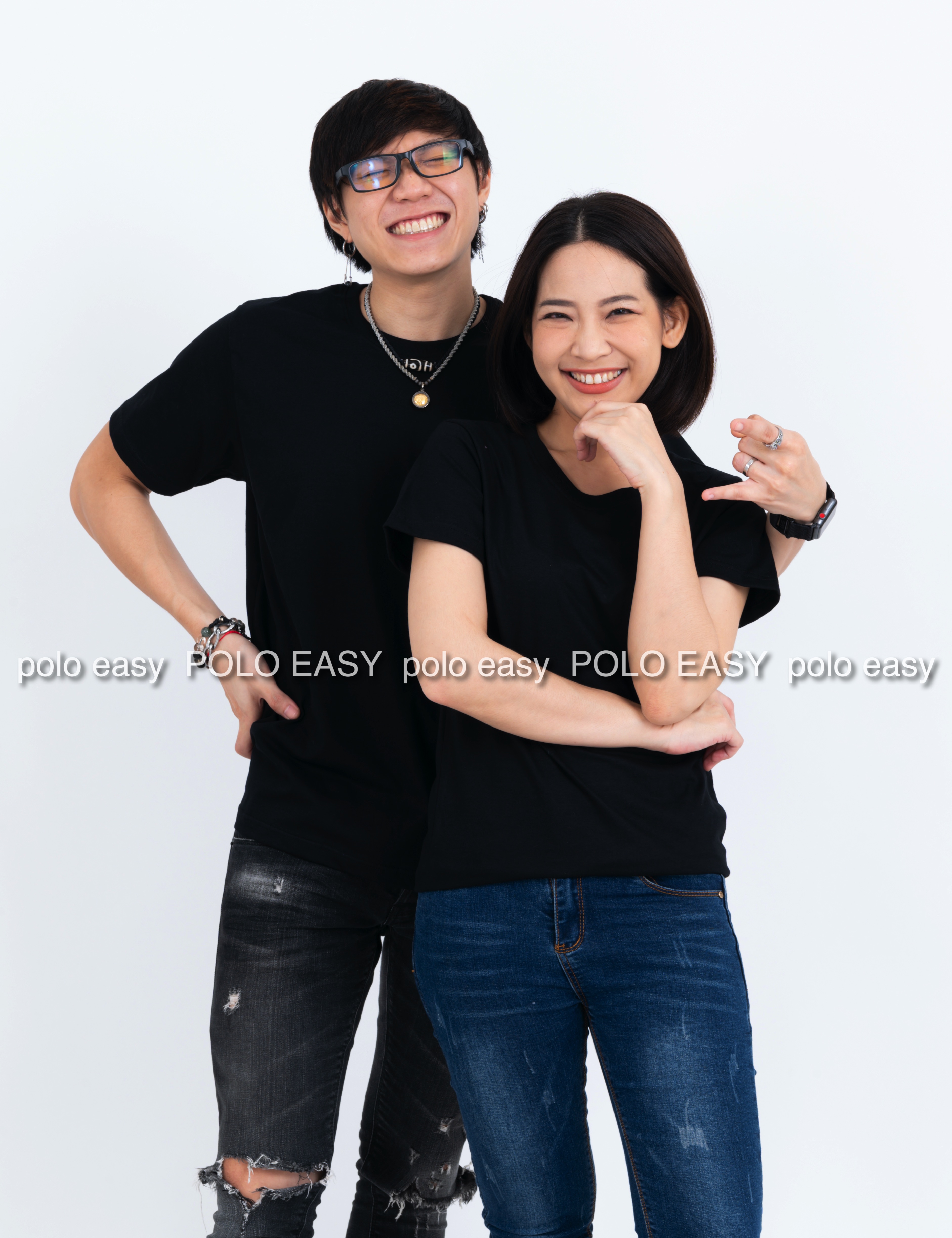 4XL เสื้อยืด สีดำ คอกลม แขนสั้น Size 4XL