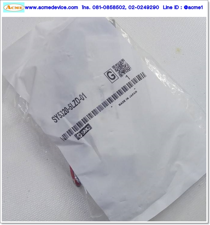 Solenoid Valve SMC รุ่น SY5320-5LZD-01, 5/2, 2-position double, coil 24Vdc
