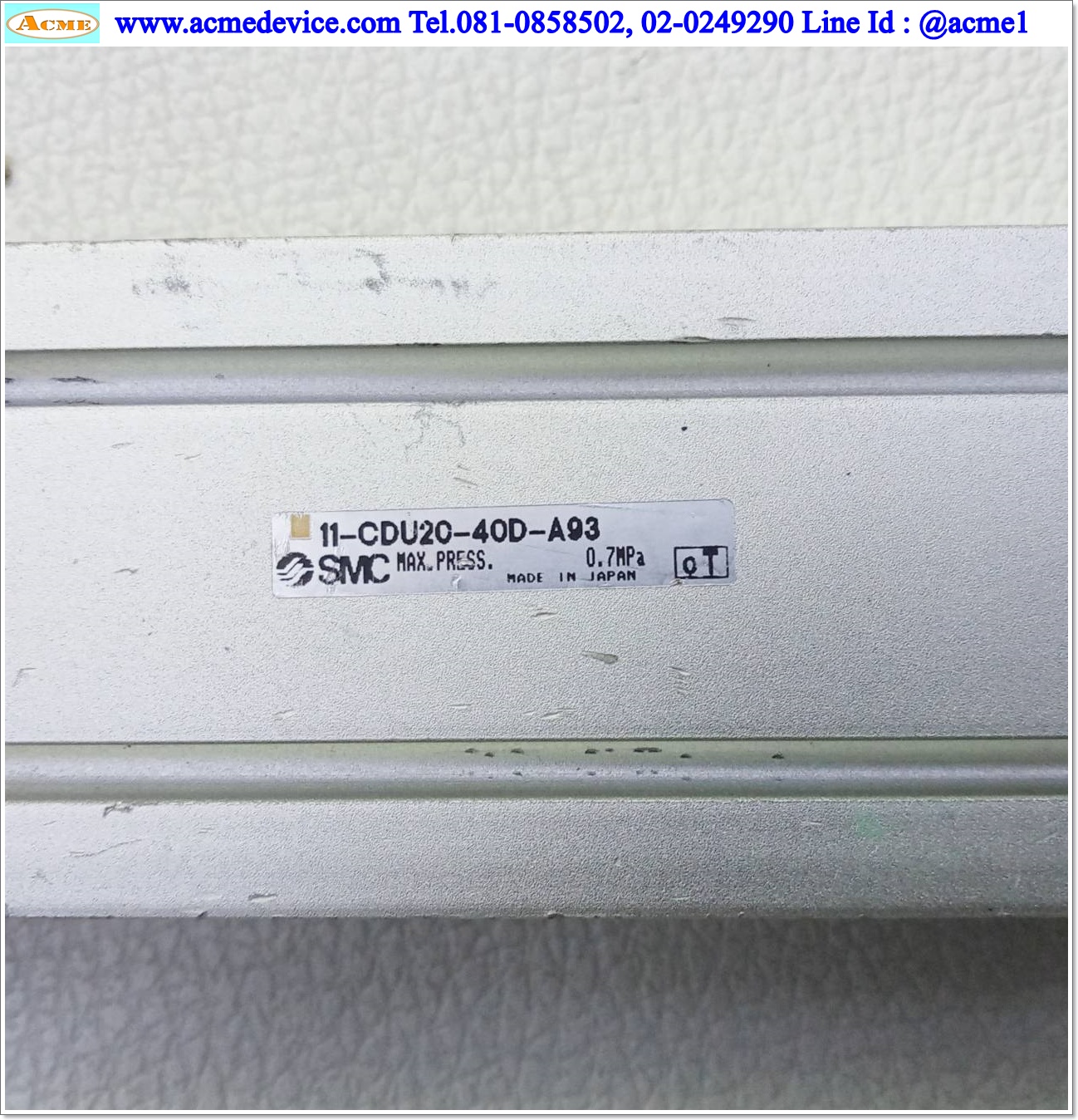 Air Cylinder SMC รุ่น 11-CDU20-40D-A93, Bore 20 mm., Stroke 40 mm.